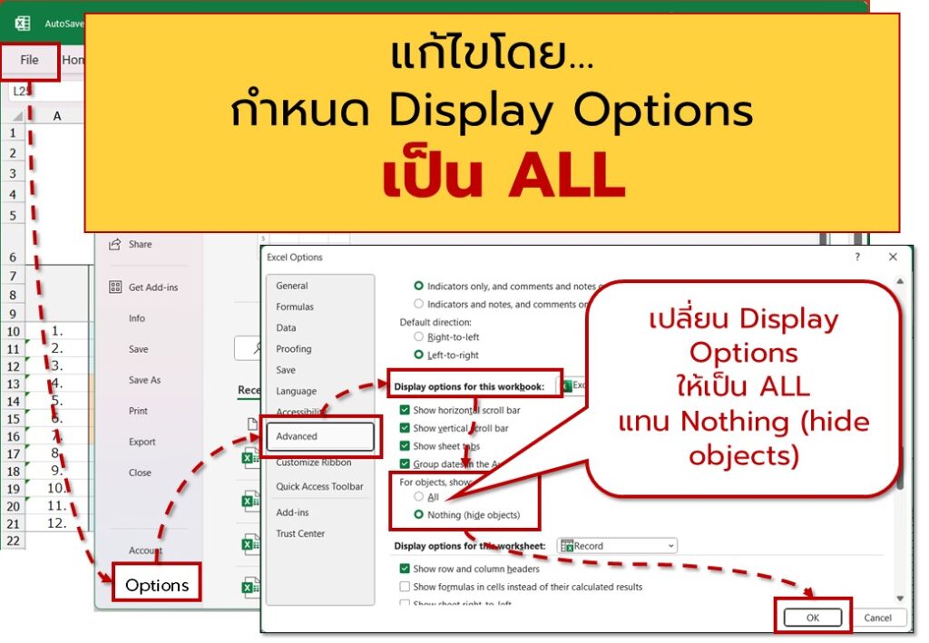 วิธีแก้ Dropdown List หาย